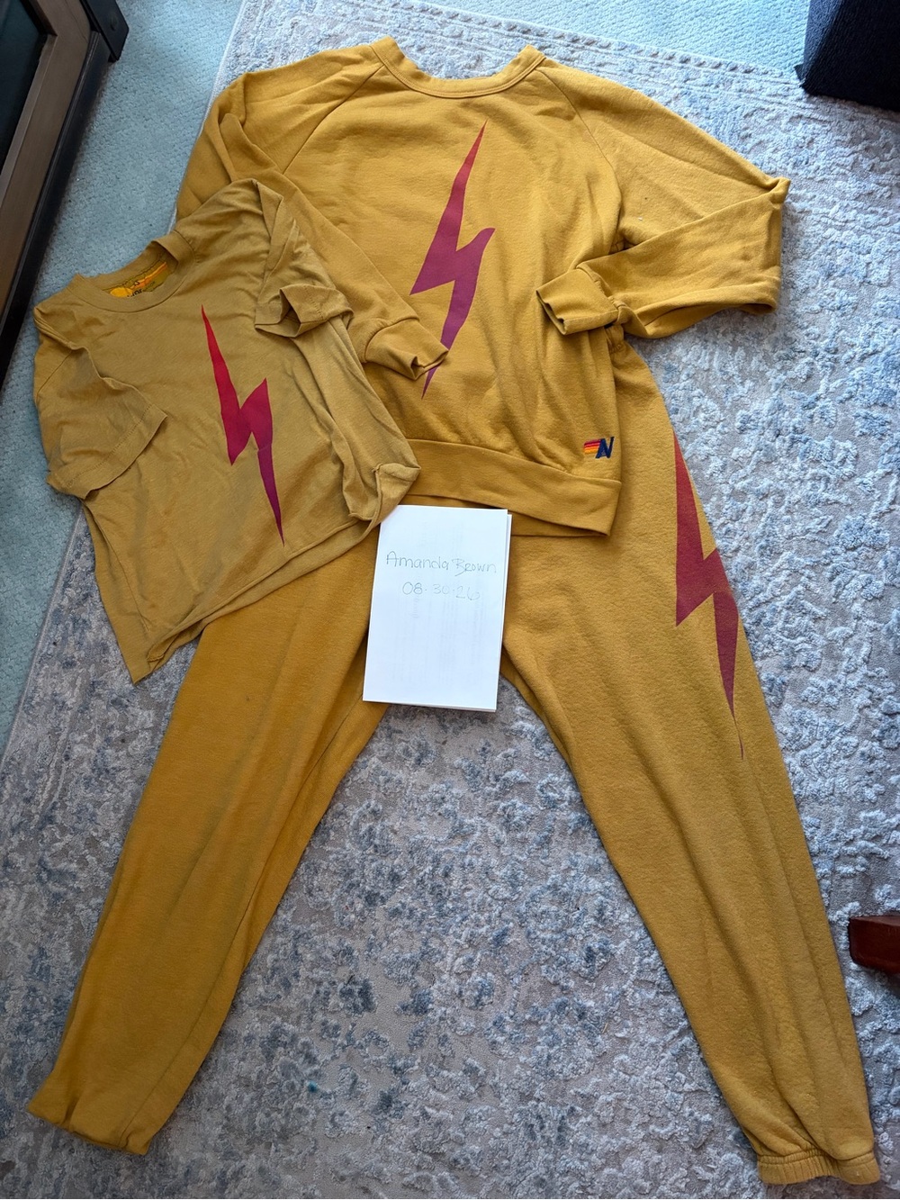 Aviator Nation Mustard Lightning Bolt Set